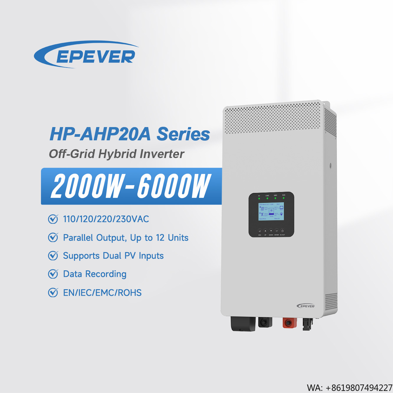Hybrid Solar Inverter 5.5Kw Mppt 48V - Falownik Epever DC 24V 48V na